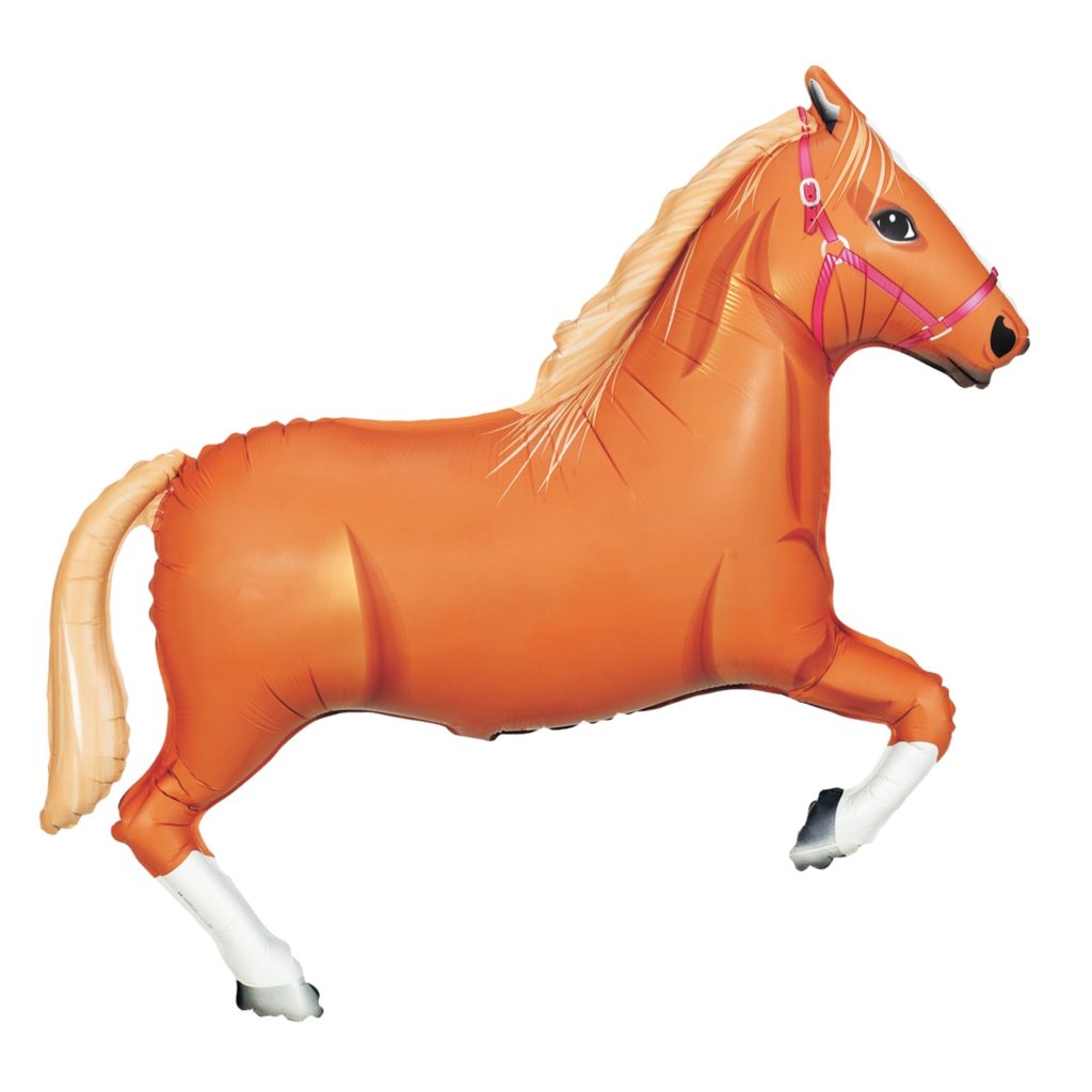 Tan Horse Foil Balloon 34in