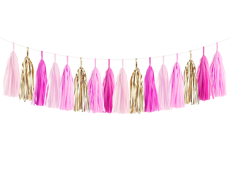 Pink Ombre & Gold Tassel Garland Kit