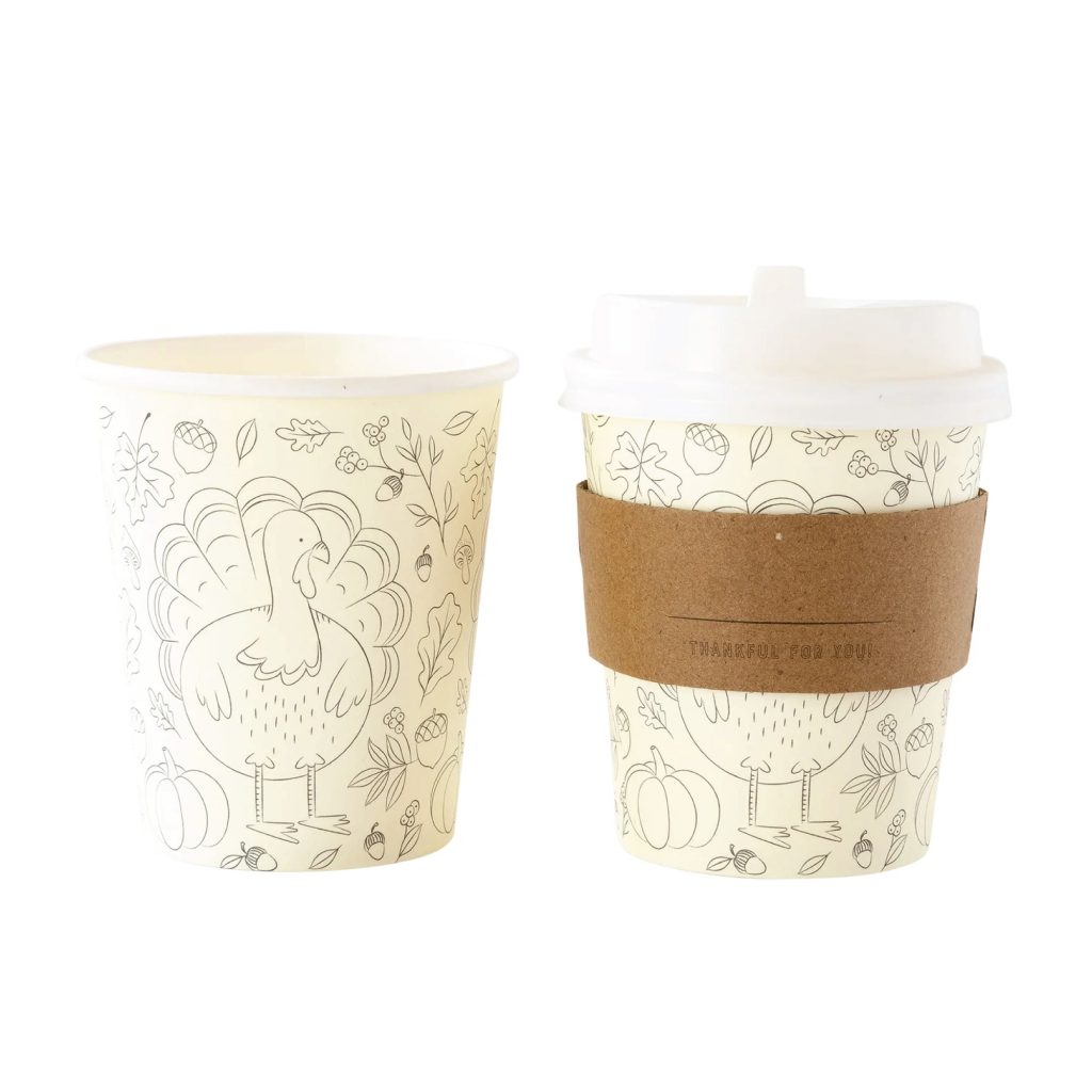 Thankful For You Mini Coffee Cups & Lids 8ct