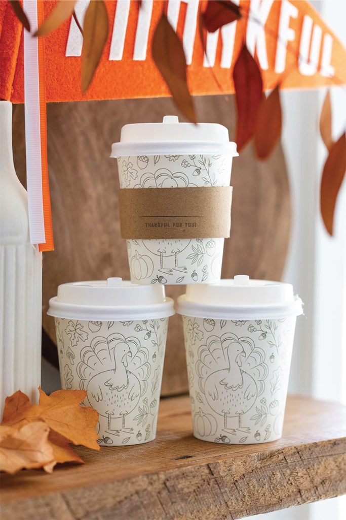 Thankful For You Mini Coffee Cups & Lids 8ct