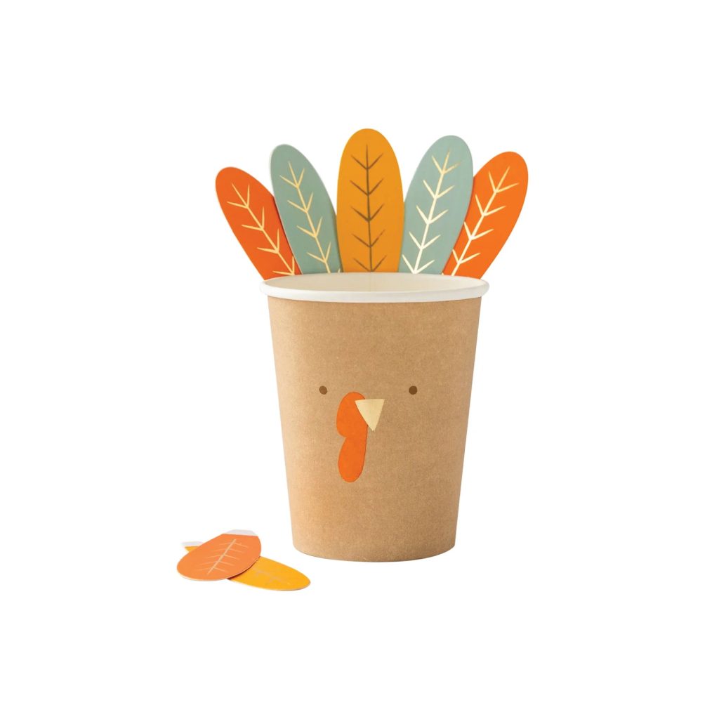 Thanksgiving Turkey Paper Cups 8ct