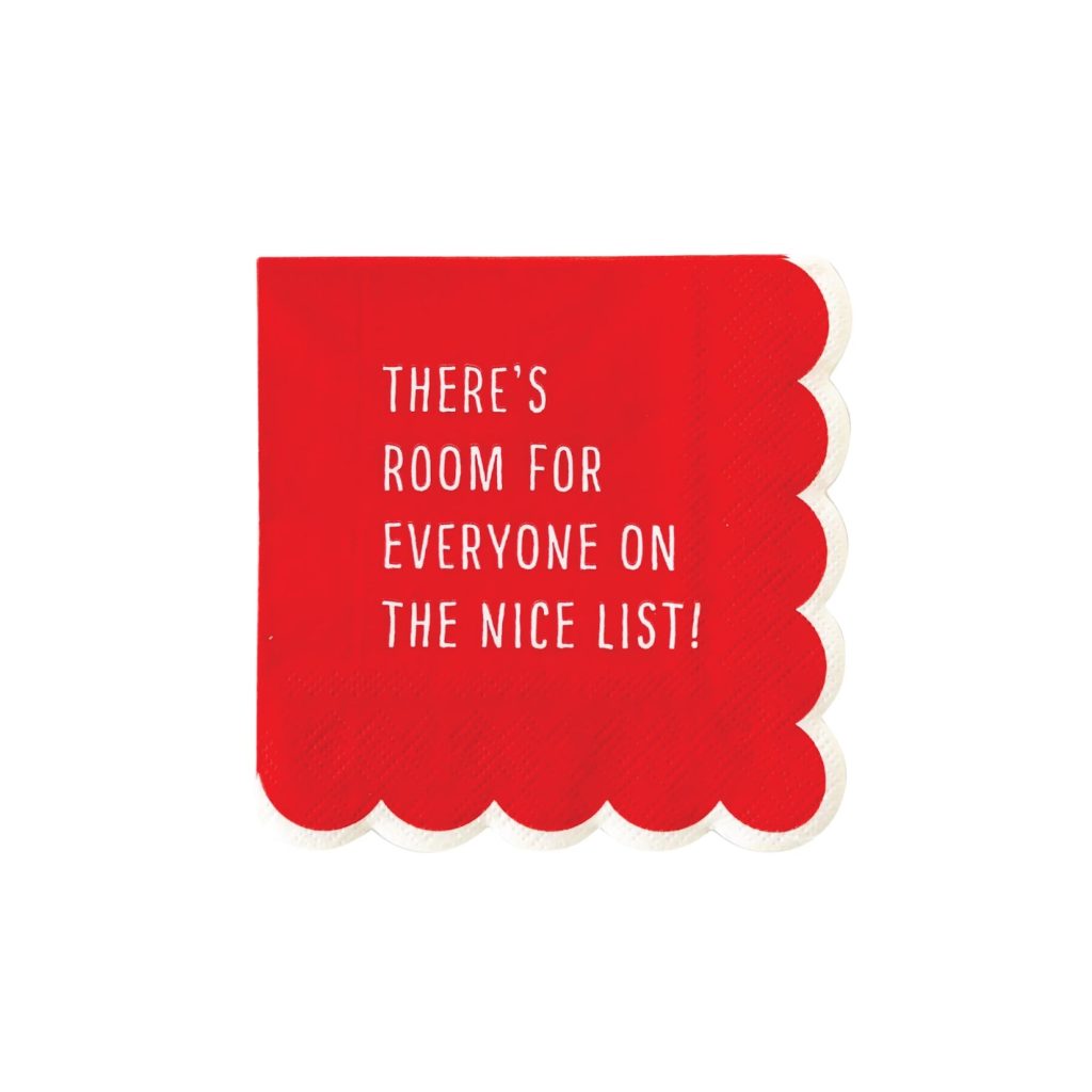 There’s Room For Everyone On The Nice List Dessert Napkins 24ct