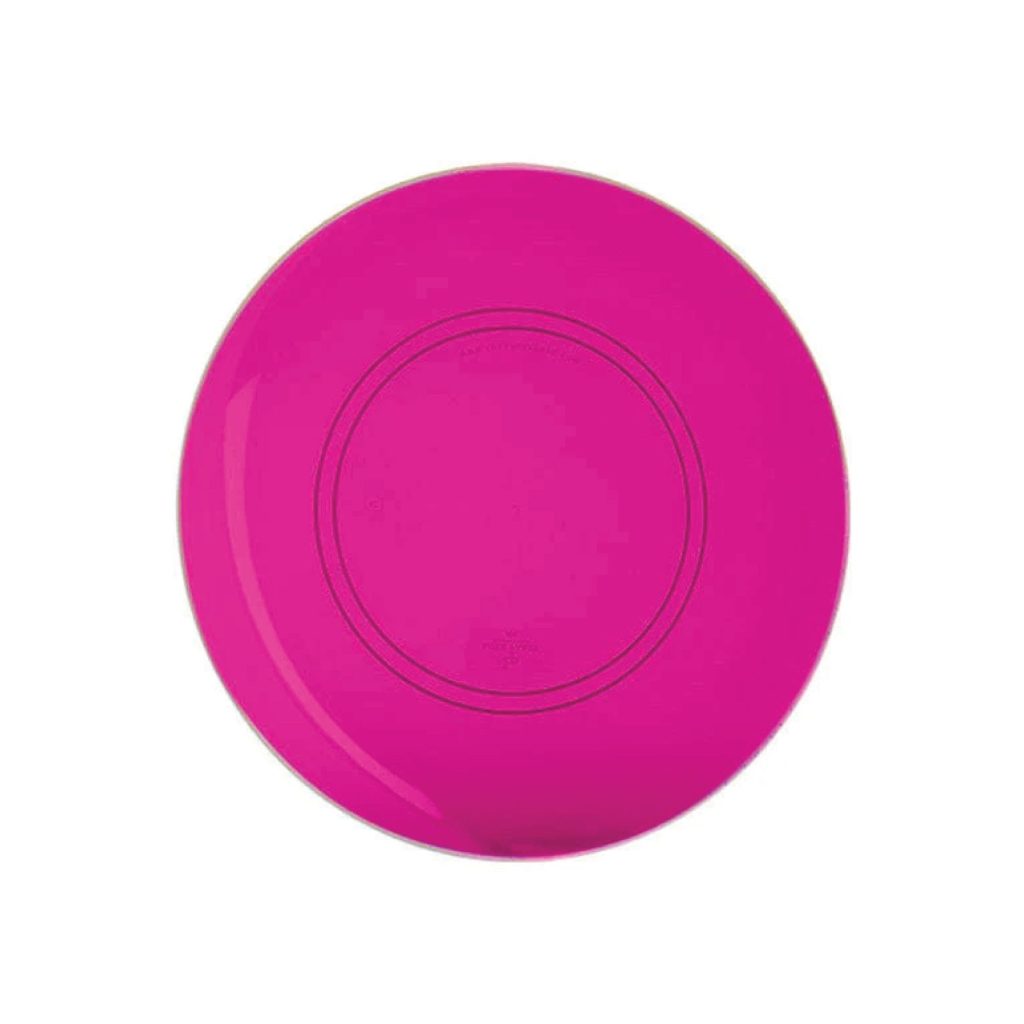 Transparent Hot Pink & Gold Rim Plastic Dessert Plates 10ct