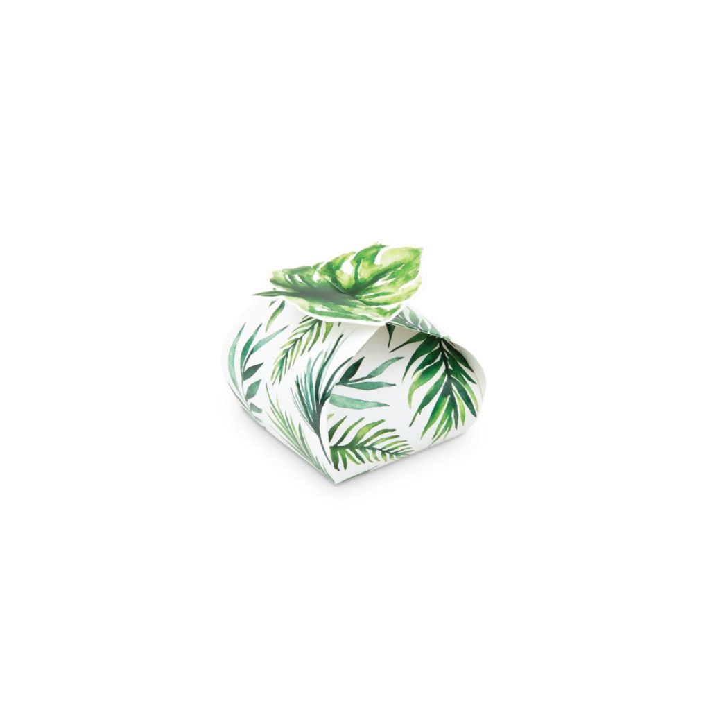 Mini Tropical Palm Leaf Favor Boxes 10ct