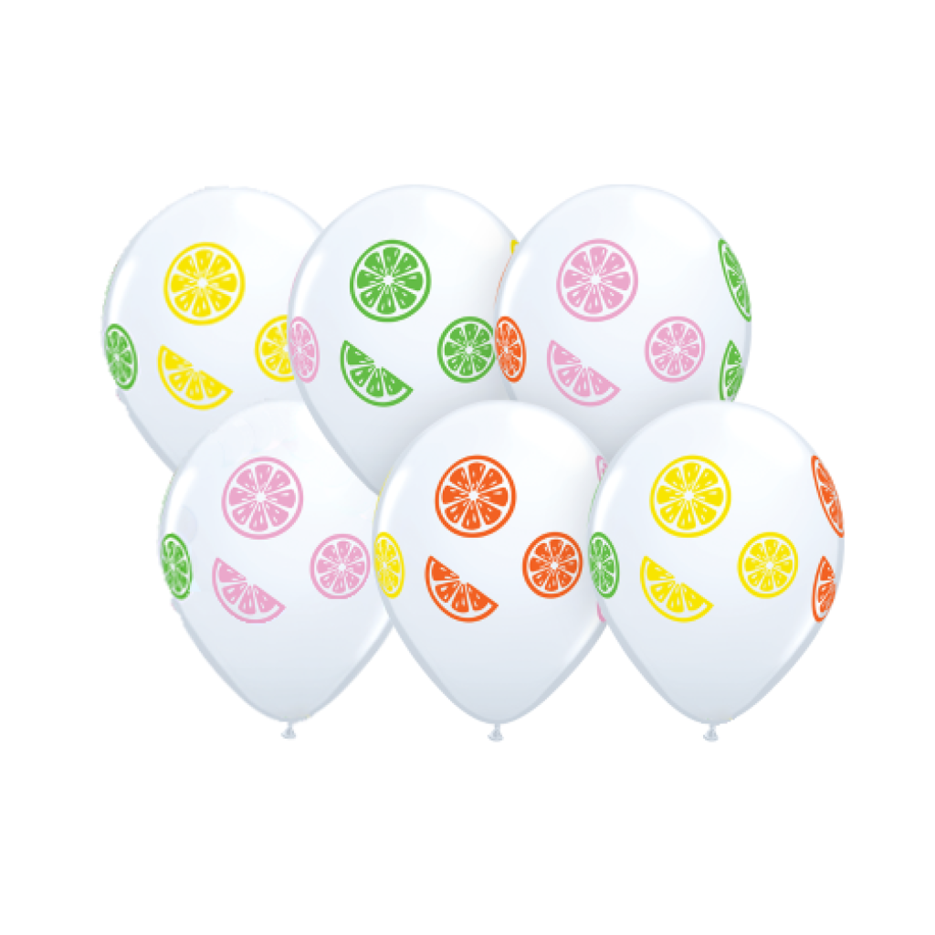 Colorful Fruit Slices Balloons 6ct