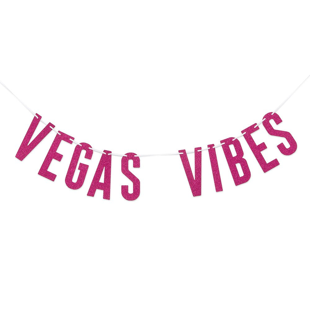 Pink Vegas Vibes Letter Banner