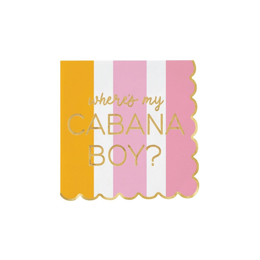 Where’s My Cabana Boy? Dessert Napkins 20ct