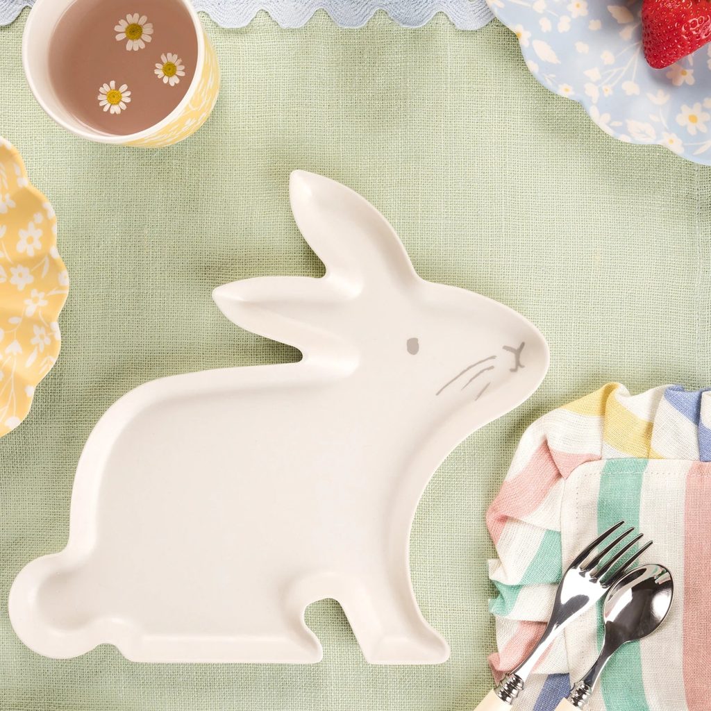 Pastel Bunny Bamboo Lunch Plates 4ct