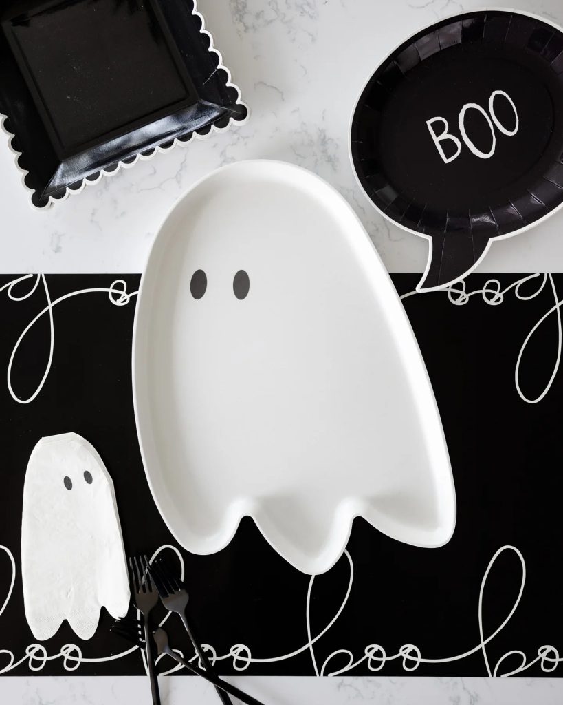 Spooky Ghost Bamboo Serving Tray