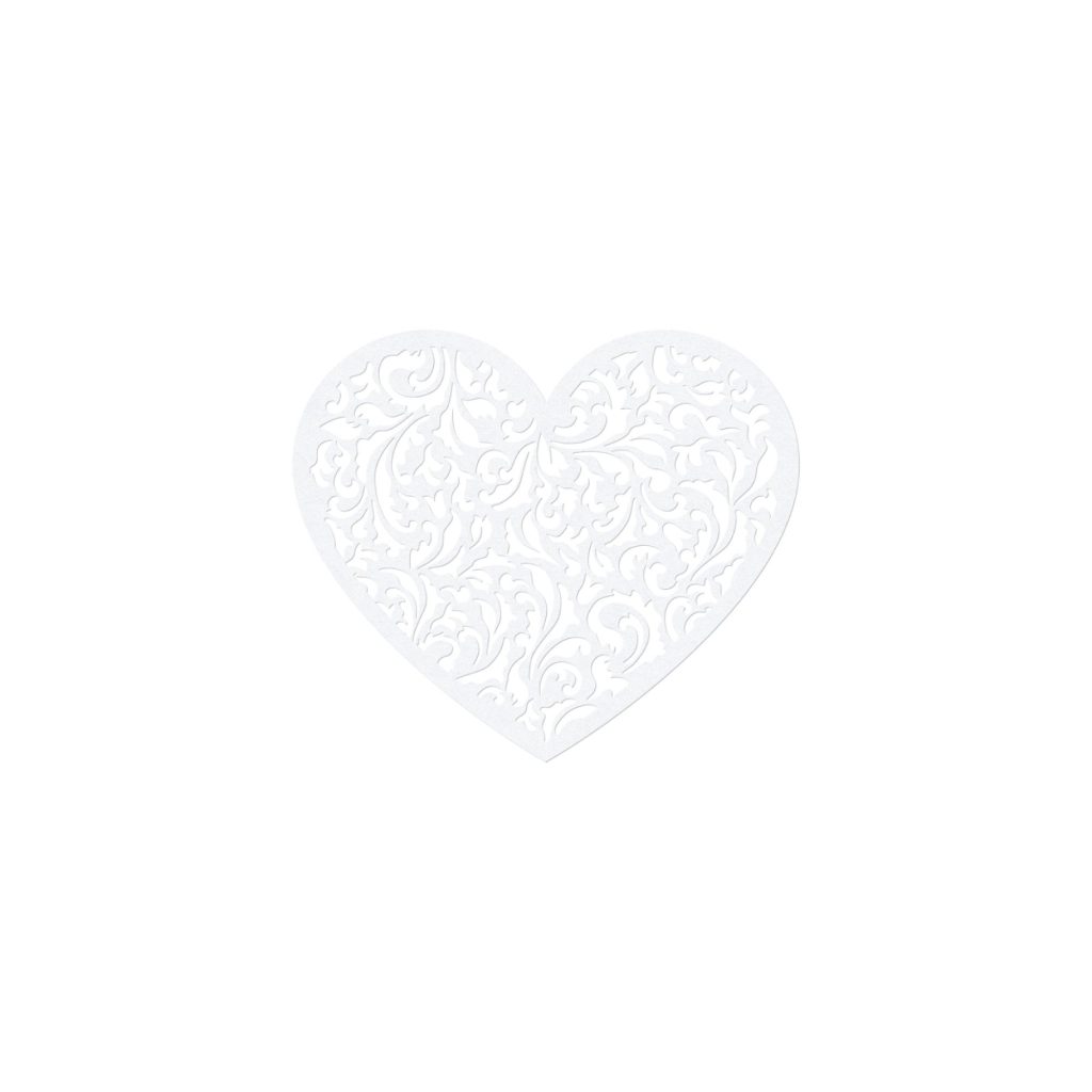 Medium White Heart Cutouts 10ct