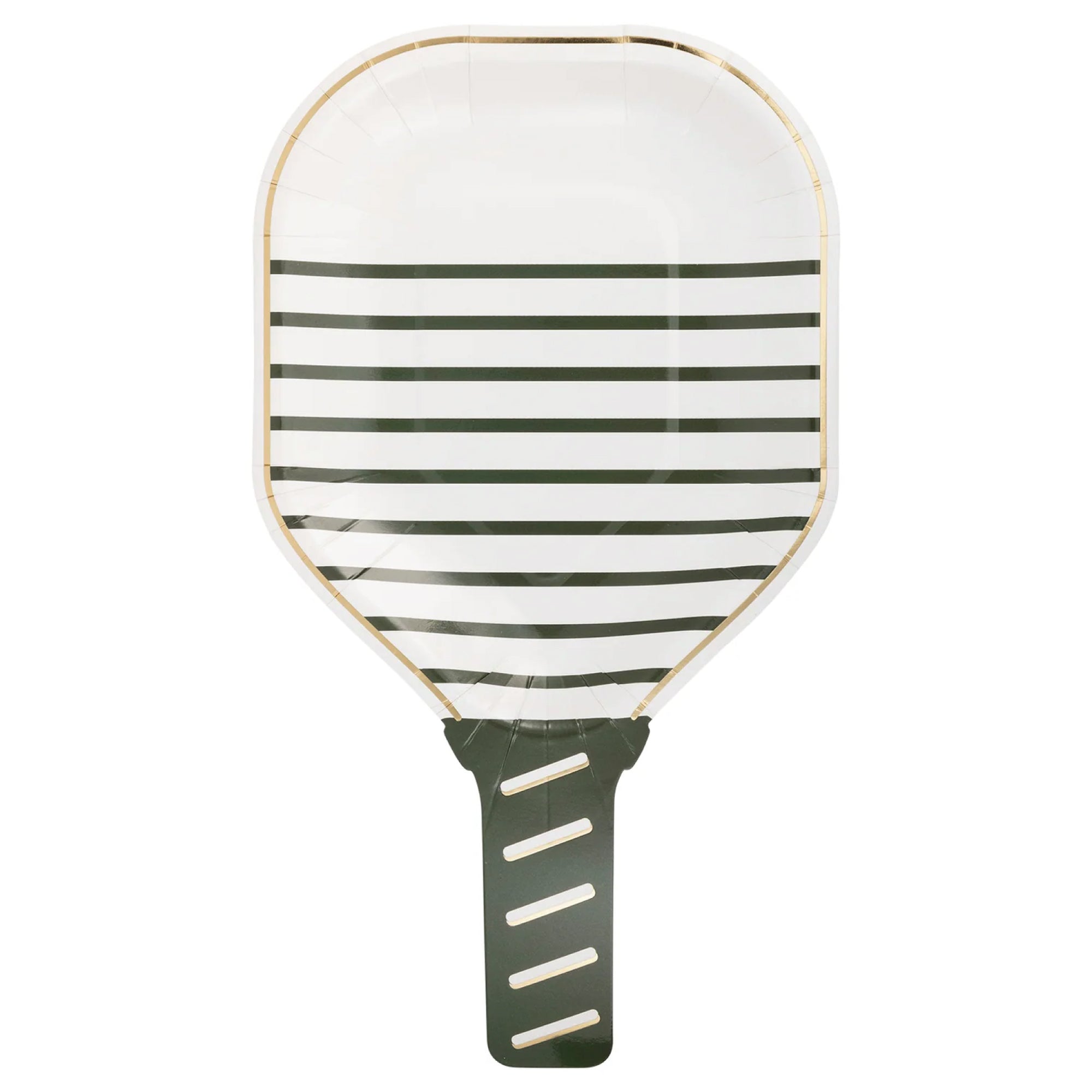 White Pickleball Paddle Dessert Plates 8ct