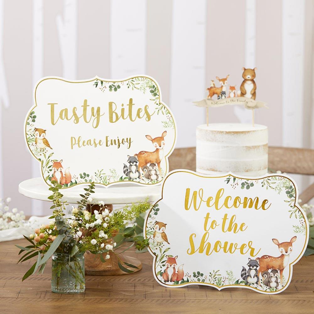 Woodland Baby Shower Sign Kit