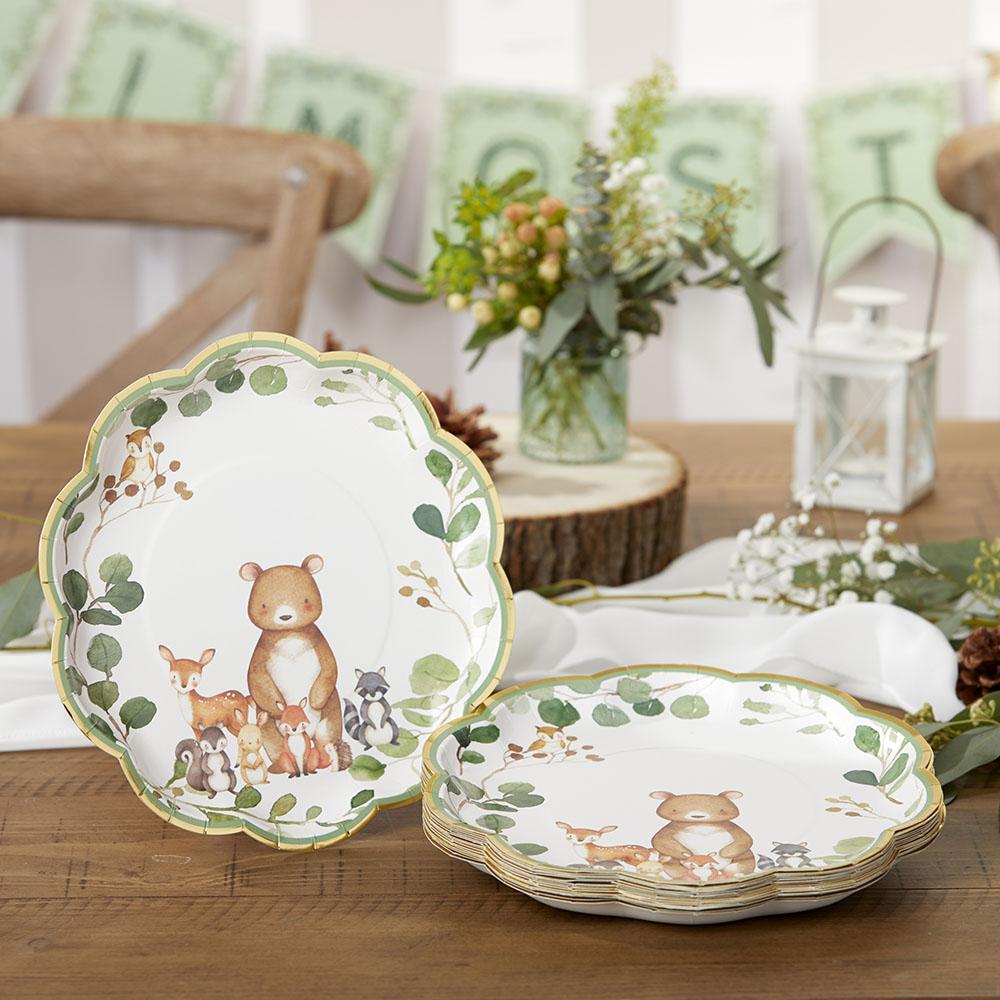 Woodland Baby Shower Lunch Plates 16ct