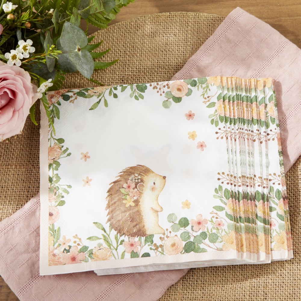 Floral Woodland Animals Lunch Napkins 30ct