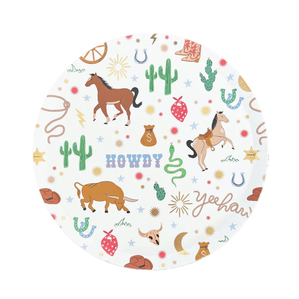 Yeehaw Western Dessert Plates 8ct