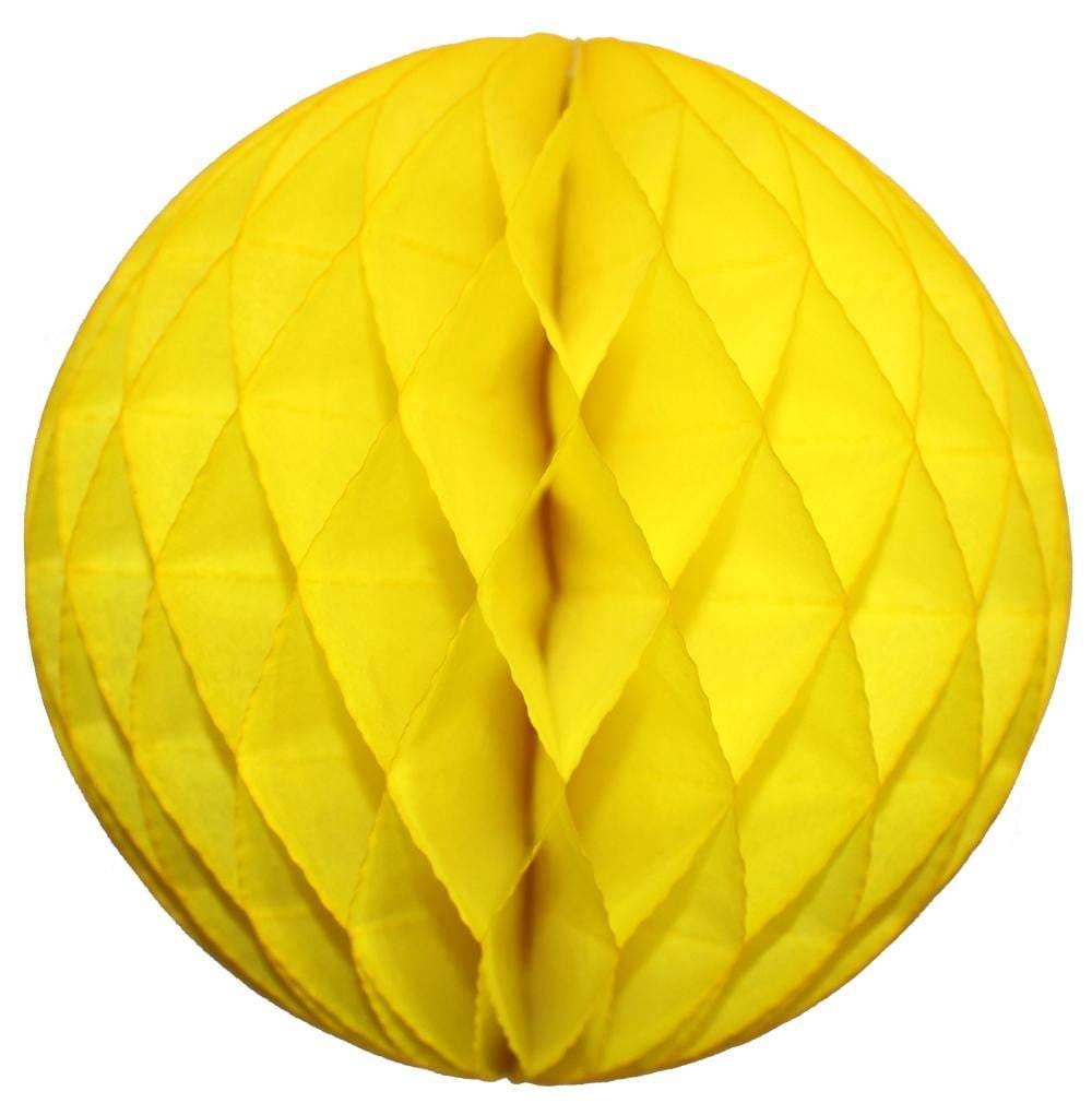 Yellow Honeycomb Tissue Ball