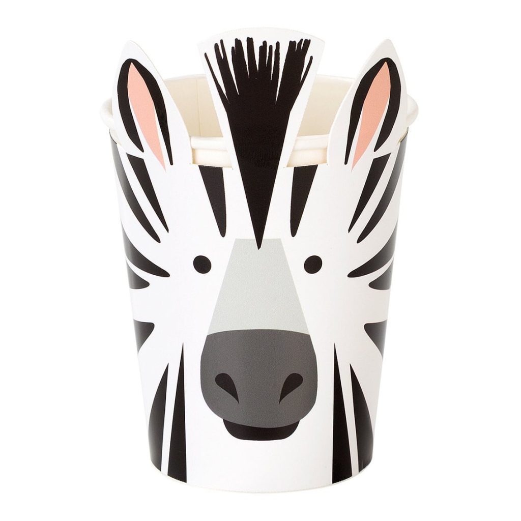 Zebra Paper Cups 8ct