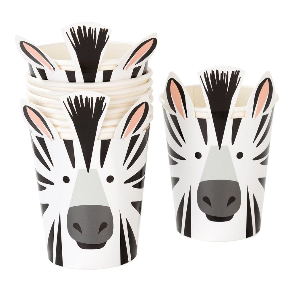 Zebra Paper Cups 8ct