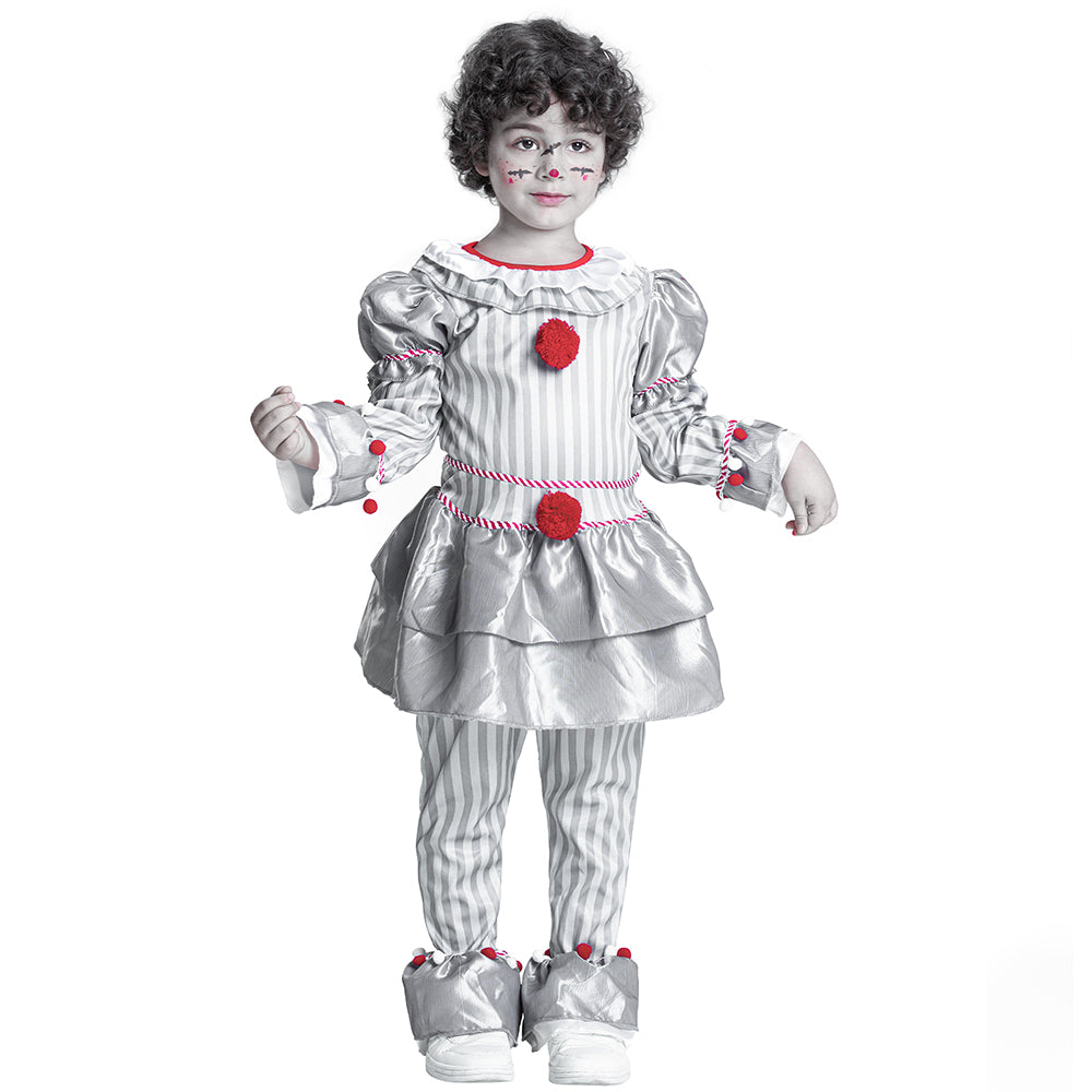 Halloween Cosplay IT 2 Chapter Clown Outfit Deluxe Movie Costume Silver