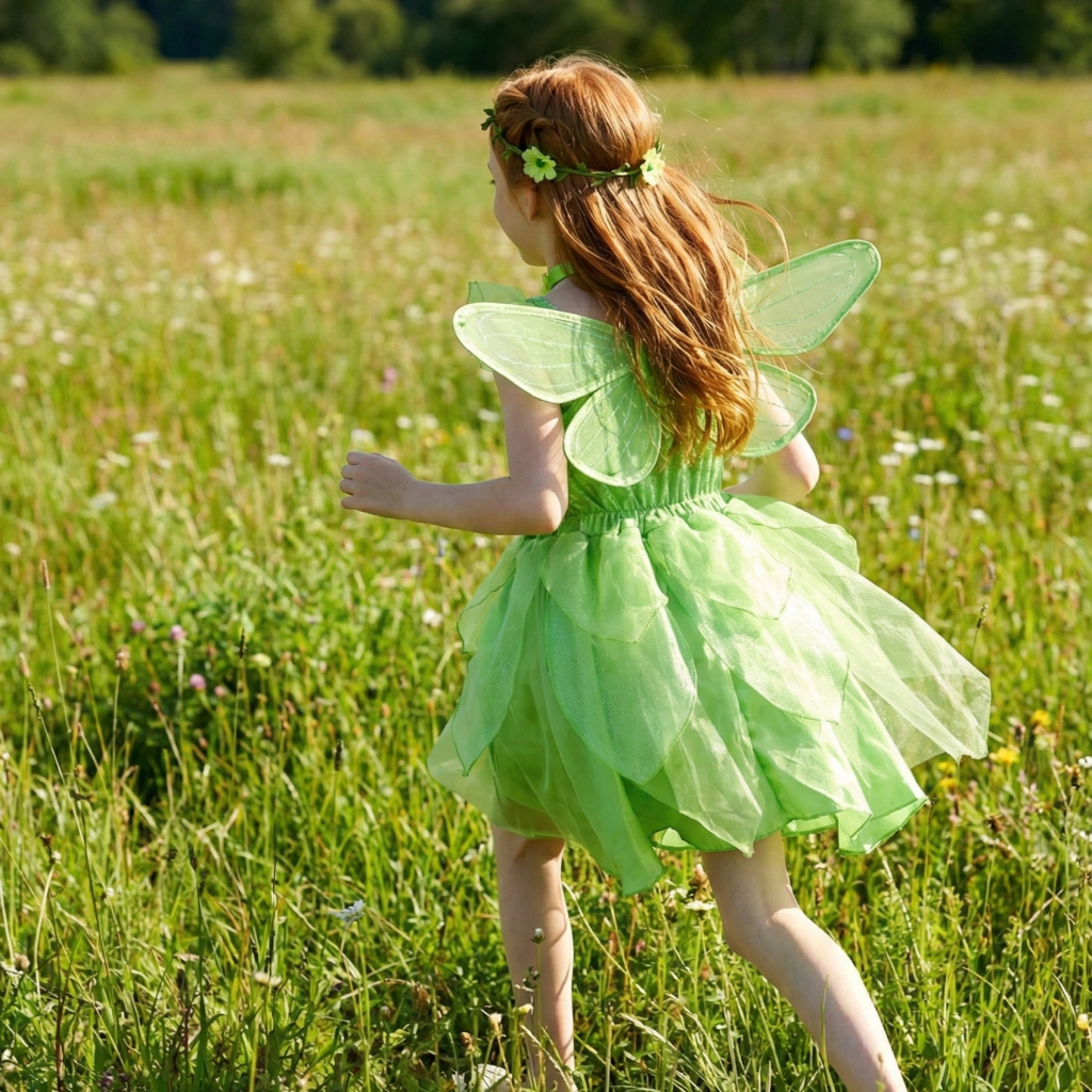 Girls’ Green Forest Fairy Costume