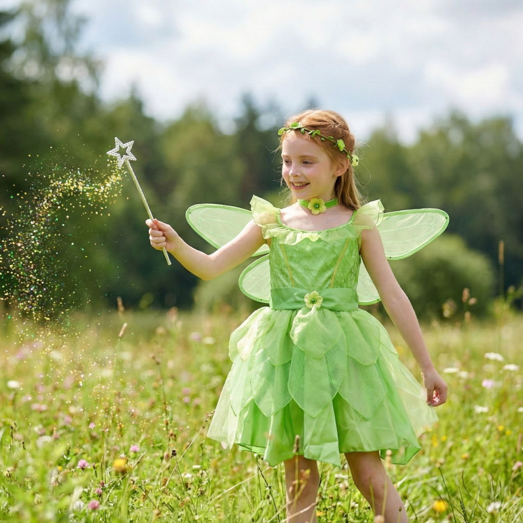 Girls’ Green Forest Fairy Costume