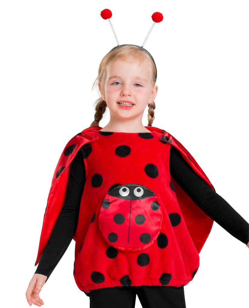 Girls Ladybug Costume Vest Set