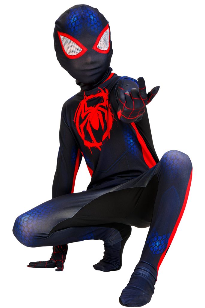 Kids Spider Hero Halloween Costume Bodysuit Mask Set