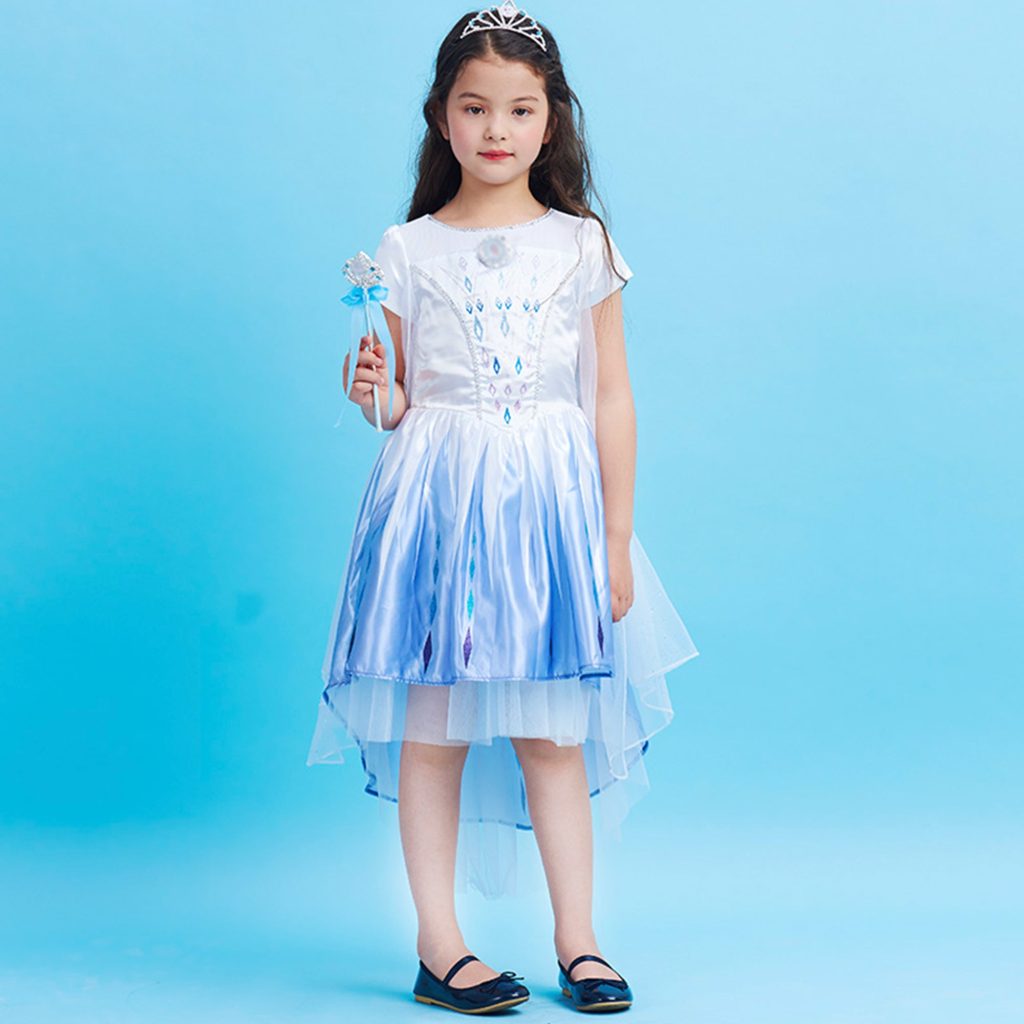 Girls Princess Elsa Dress Up White
