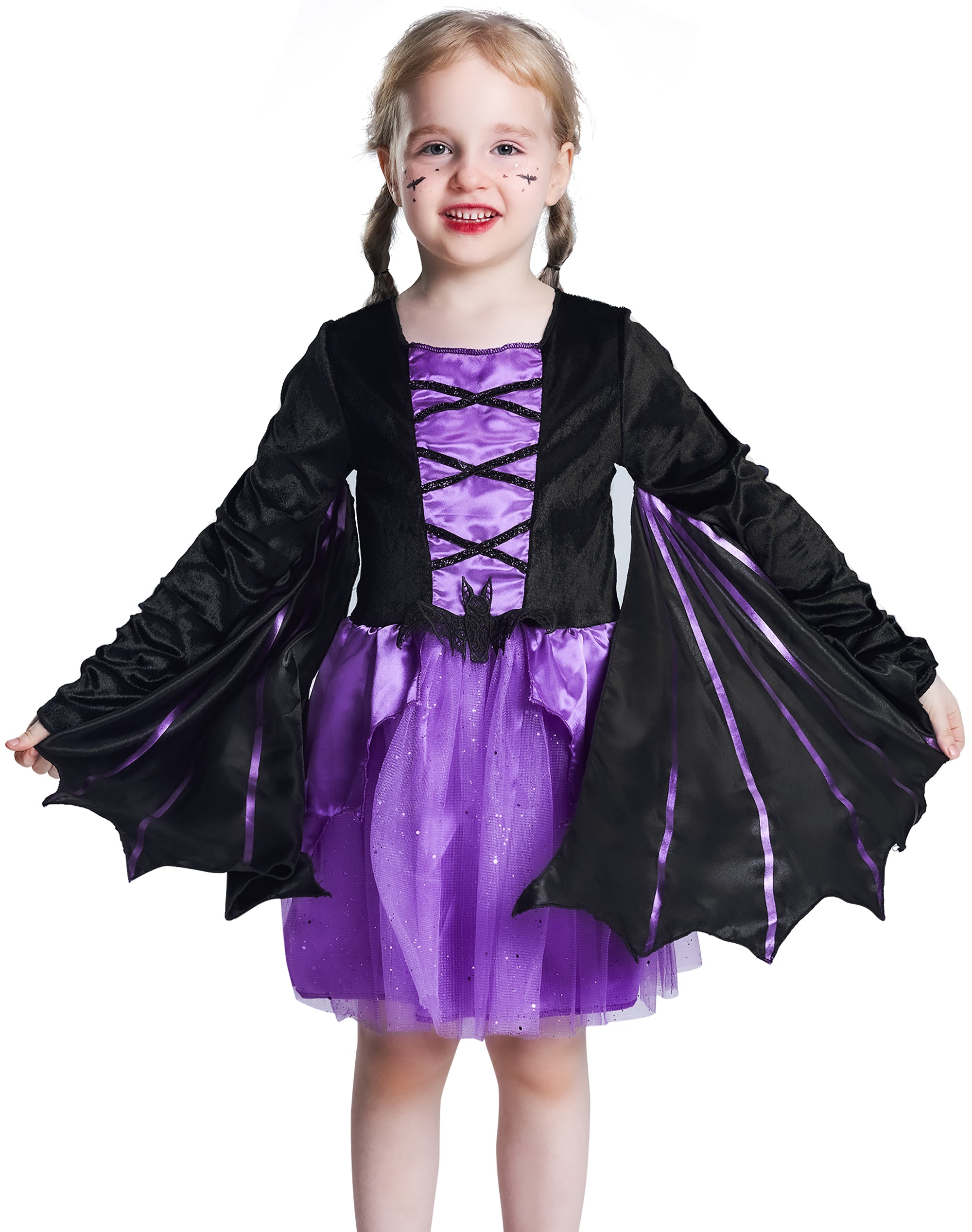 Girls Batwing Costume (Purple)