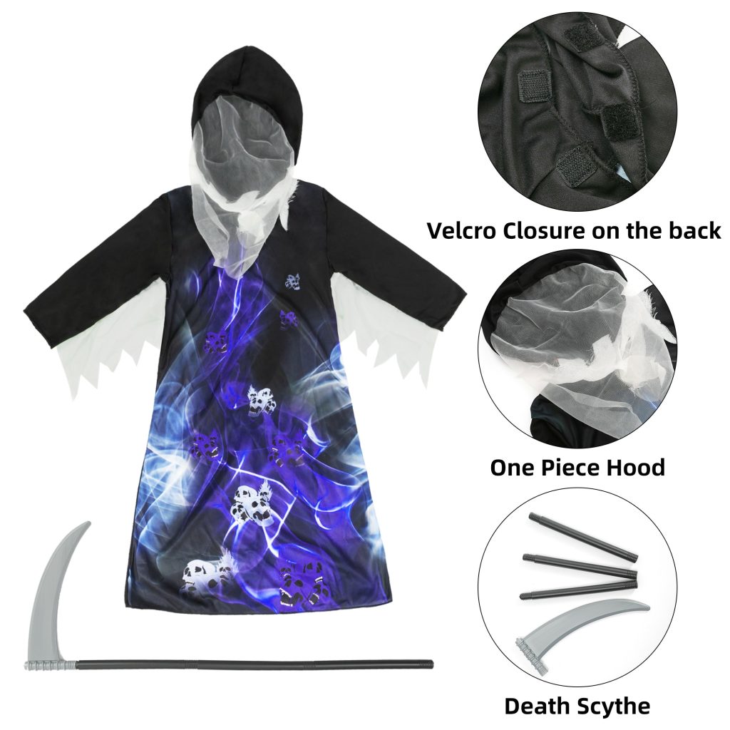 Kids Halloween Grim Reaper Costume Kit