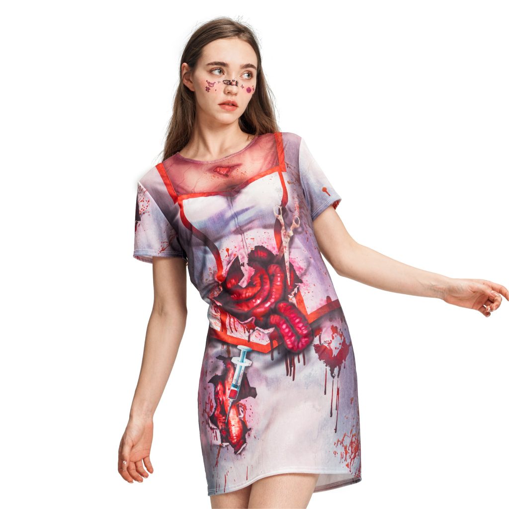 Women Zombie Nurses Dress Halloween Costume