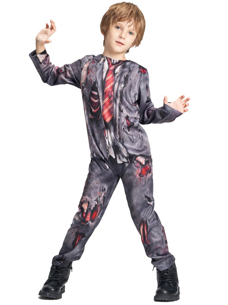 Kids Zombie Uniform Jumpsuit Halloween Costume