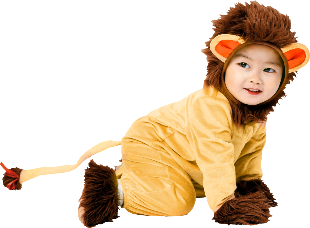 Baby Lion Costume, Animal Halloween Pajamas, Girls Boys Onesie Romper Jumpsuit 5PCS