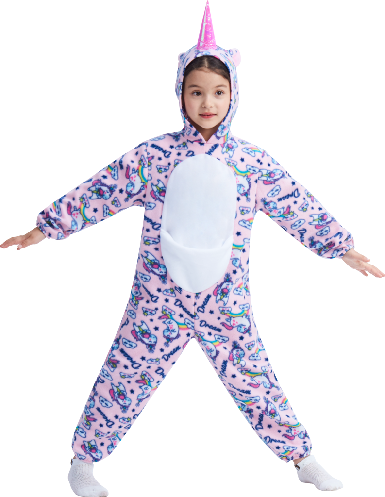 Unicorn Pajamas For Kids Animal Sleepwear Girls Flannel Romper
