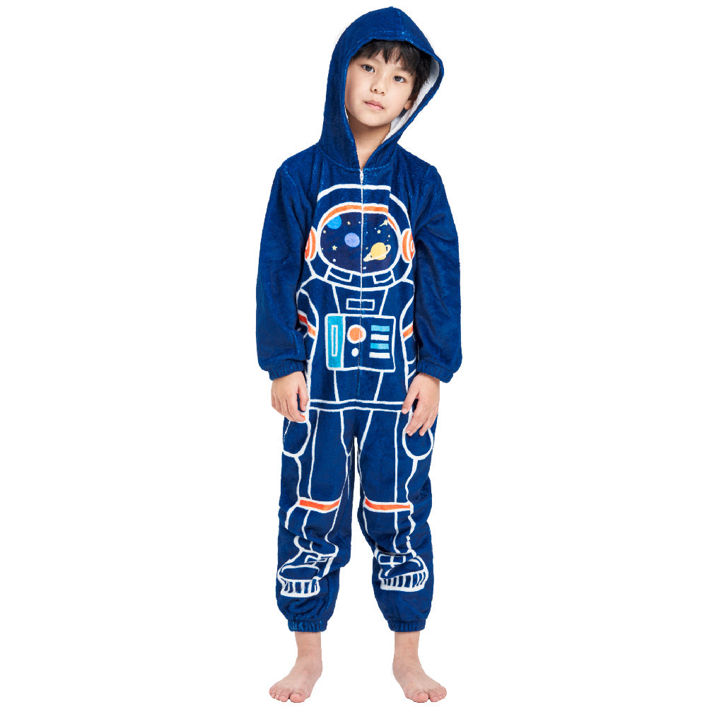 Kids Astronaut Costume Hooded Jumpsuit