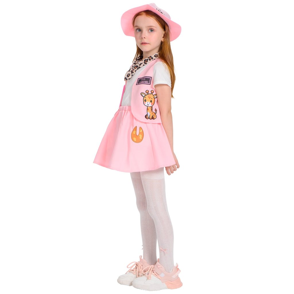 Girls’ Pink Zoo Keeper Costume Set