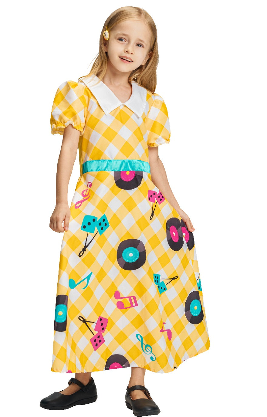 Girls 60s 70s Dress Halloween Costume