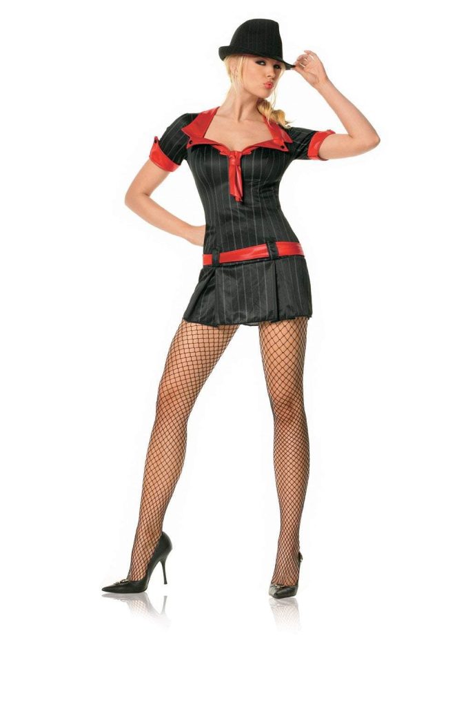 Adult Lady Gangsta Costume Dress