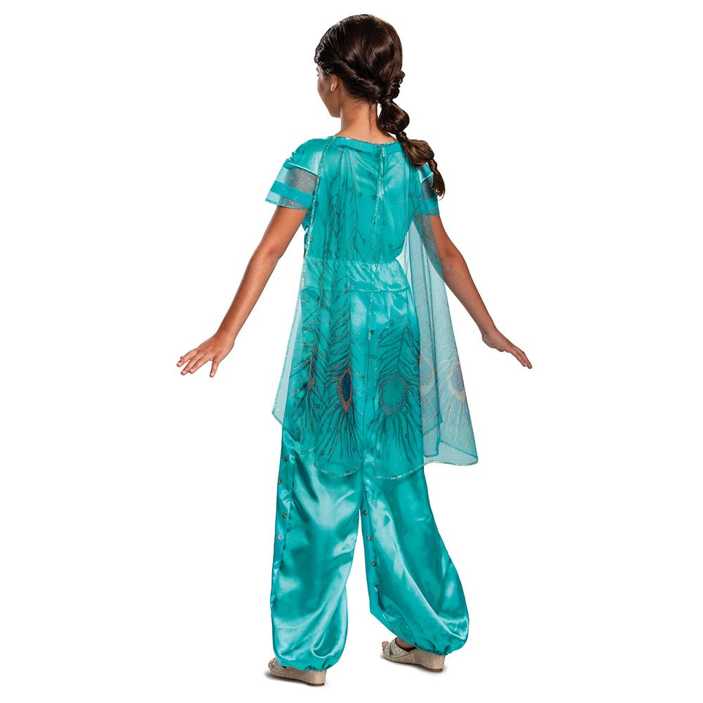 Girls Deluxe Jasmine Teal Costume – Aladdin
