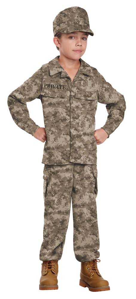 Kids Military Soldier Costume