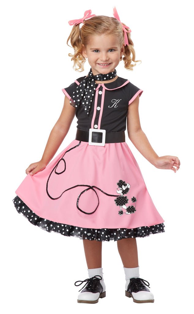 Toddler Girls 50’S Poodle Cutie Costume