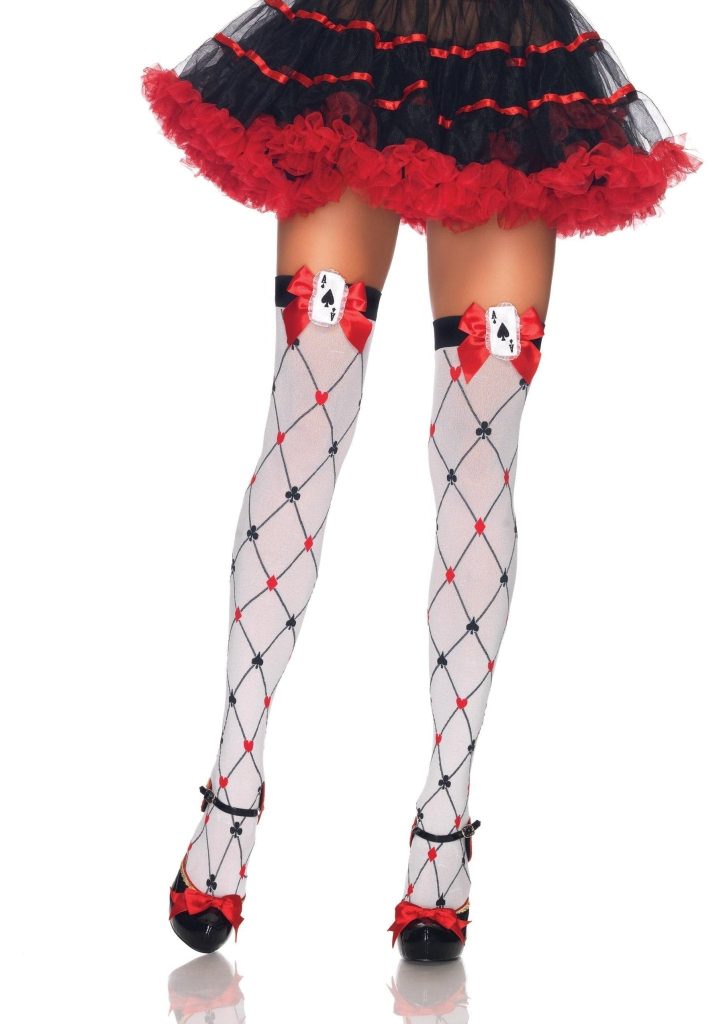 Woven Diamond Card Suit Thigh